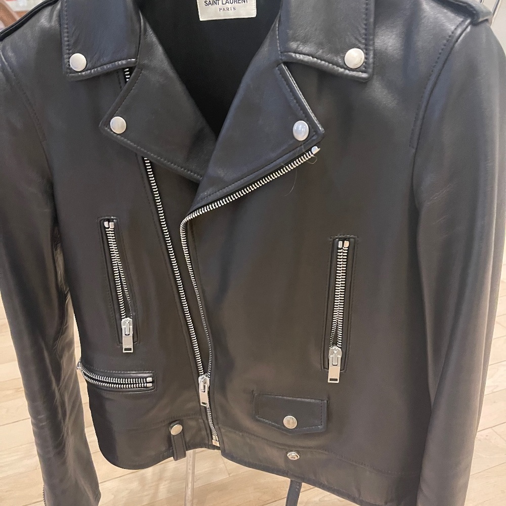 St Laurent motto jacket